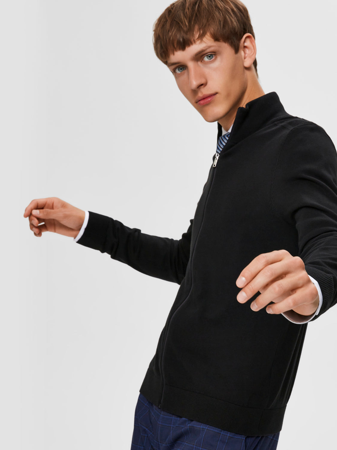 Berg fullzip cardigan - Sort